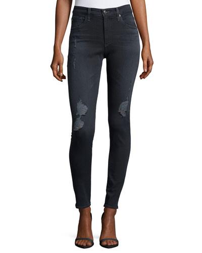 The Farrah High-rise Skinny Jeans, Black