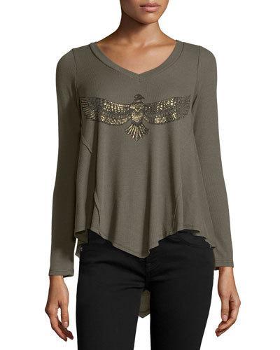 Eagle V-neck Thermal Top, Olive