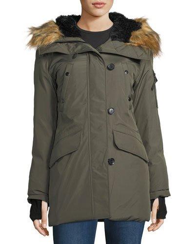 Faux Fur Trimmed Parka