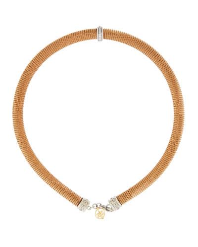 Coiled Diamond-station Necklace