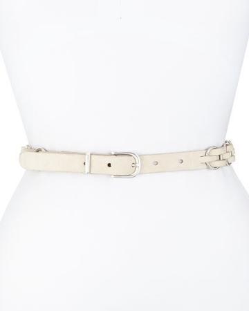 Bradbury Woven Suede Hip Belt, White