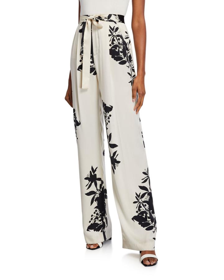Evonne Printed High-rise Trousers