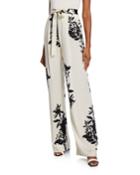 Evonne Printed High-rise Trousers
