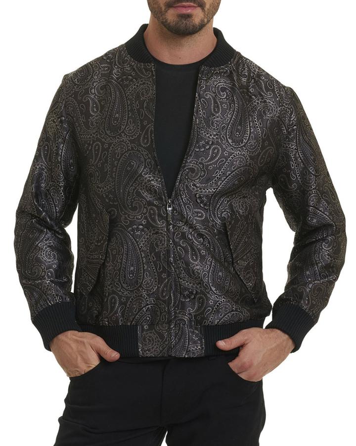 Ausable Paisley Silk Bomber Jacket