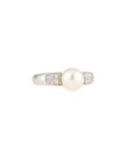 Belpearl 14k Akoya Pearl & Diamond Pave Ring, Size