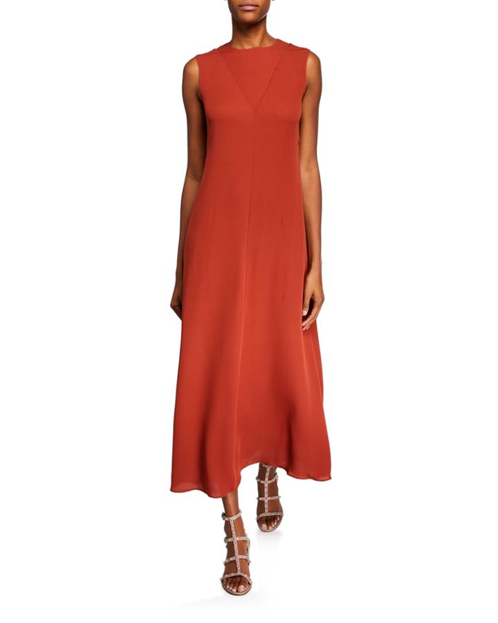 V-detail Sleeveless A-line Gown