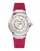 33mm F-80 Watch W/ Rubber Strap, Hot Pink