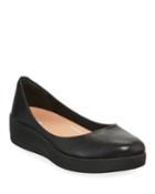 Superballerina Glitzy Metallic Ballerina Flats