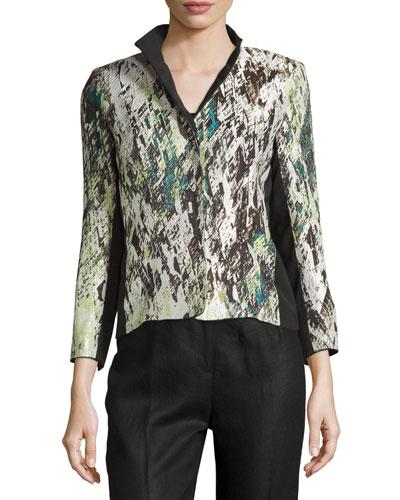 Silk Jacquard Jacket,