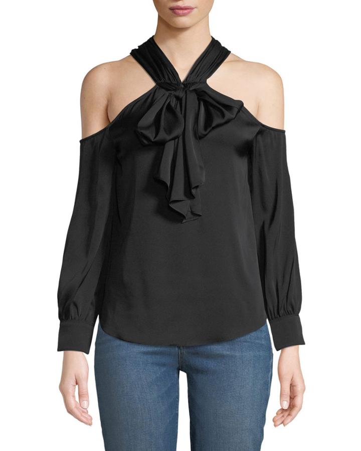 Halter Bow-tie Long-sleeve