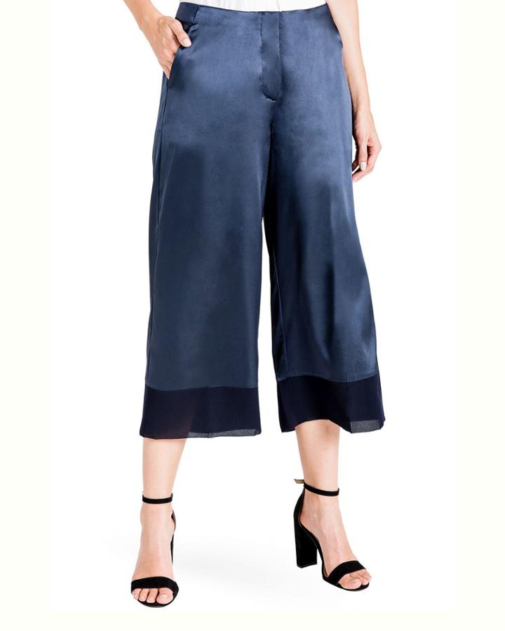 Chiffon Block A-line Crop