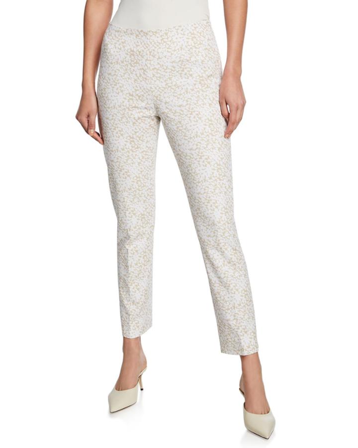 Floral-print Ankle Pants
