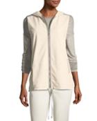 Francisco Vest W/weathered Leather & Nylon Combo