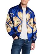 Men's Heart-pattern Bomber Jacket