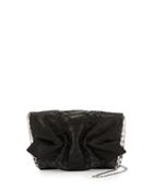 Carlos Falchi New Baby Small Python Shoulder Bag, Black, Women's