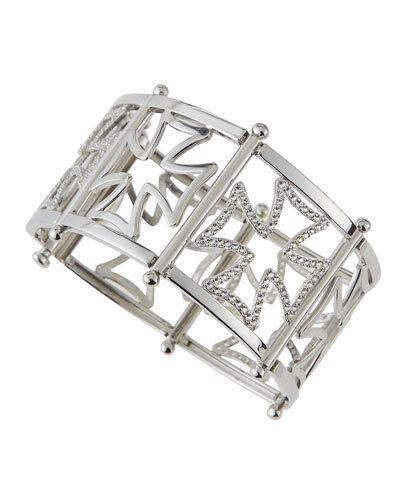 Maltese Silhouette Cuff Bracelet W/