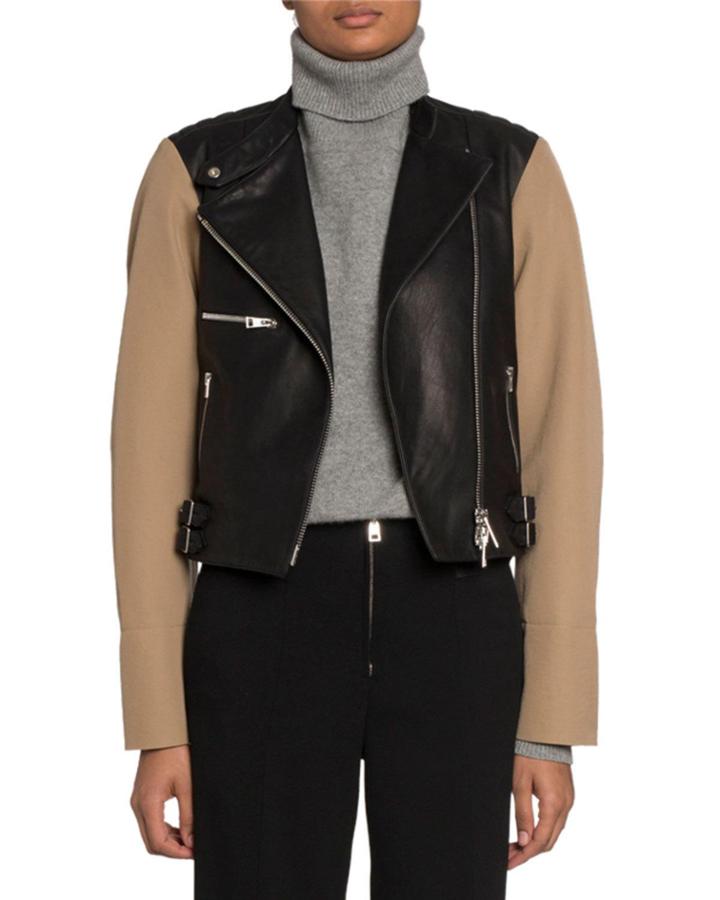 Ranger Contrast-sleeve Biker Jacket