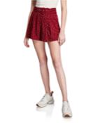 Belted Polka Dot Pleated