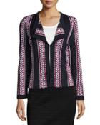 Striped Jacket, Navy/stripe