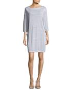 Plus Size Striped Organic Linen