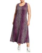 Plus Size Samantha Leopard-print A-line Dress