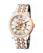 Men's Automatic Vanderbilt Two Tone Stainless Steel Bracelet Watch