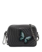 Hypnotic Quilted Leather Floral Patch Camera Bag