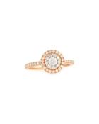 18k Rose Gold Diamond Bouquets Engagement Ring,