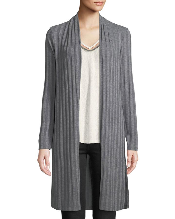 Jay Ribbed Knit Long-sleeve Cardigan