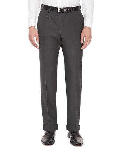 Benson Super 150's Wool Trousers, Charcoal
