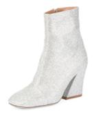 Glitter Coated Block-heel Boots