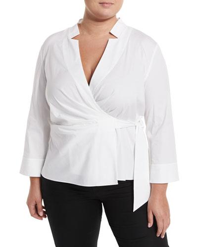 Philipa Side-tie Blouse, White,
