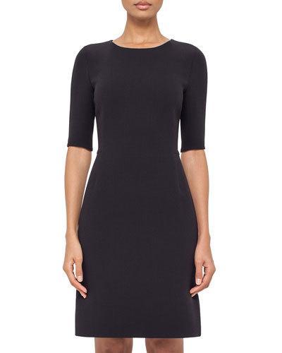 Half-sleeve Round-neck