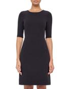 Half-sleeve Round-neck