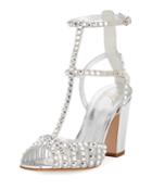 High Embellished Ankle-strap