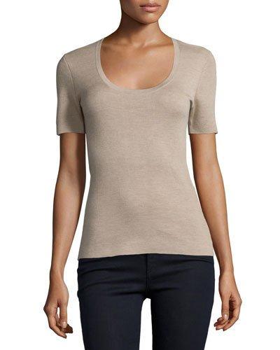 Short-sleeve Cashmere Top