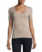 Short-sleeve Cashmere Top