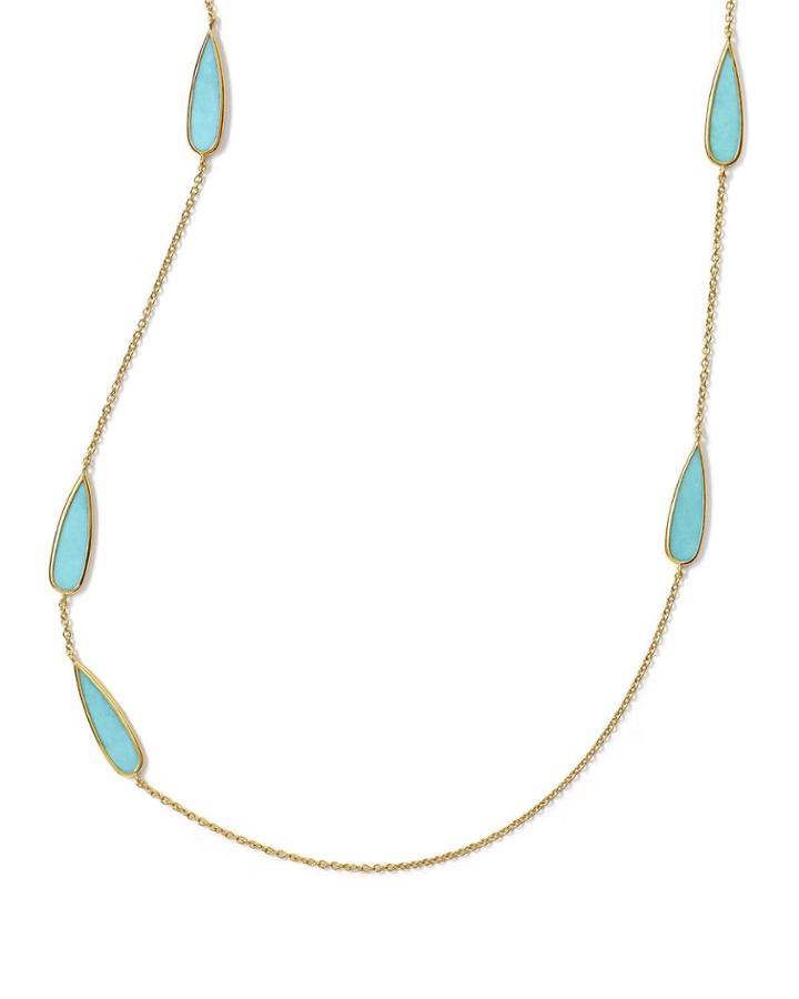 18k Rock Candy Turquoise Station Necklace
