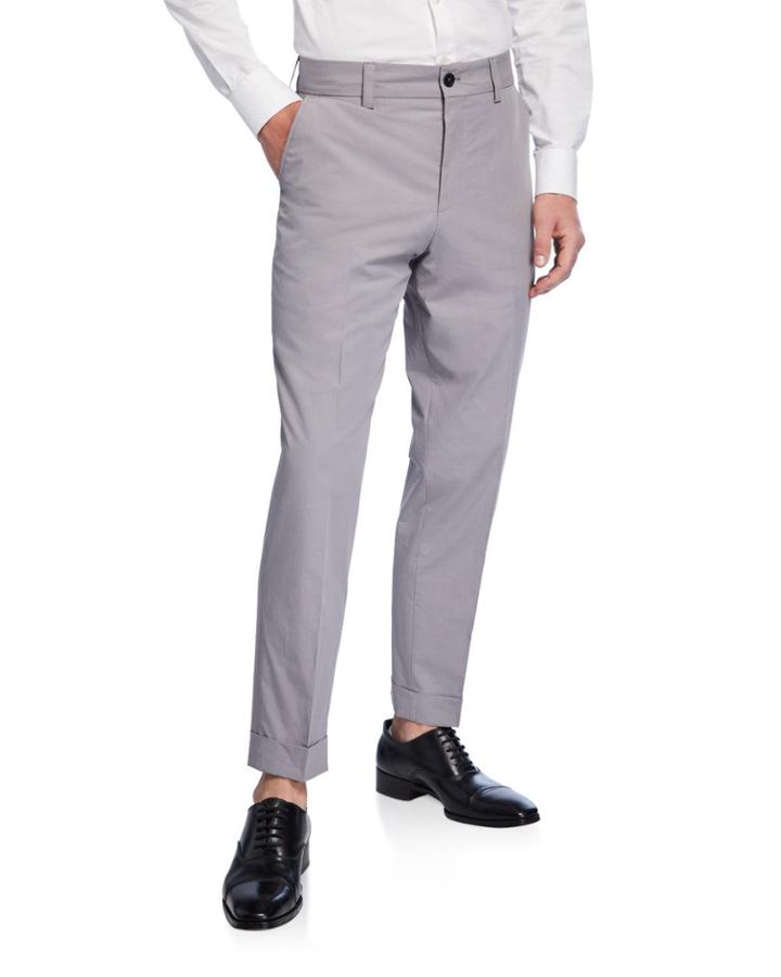 Men's Cotton Slim-fit Trousers