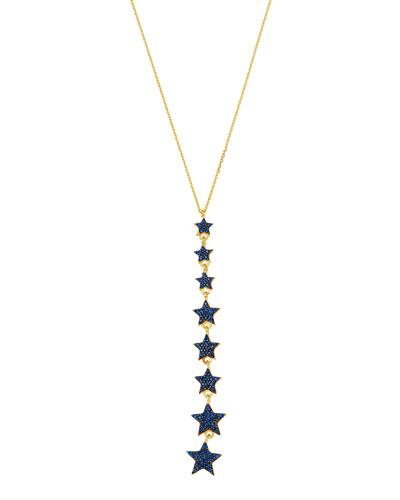 Graduated Star Drop Pendant Necklace