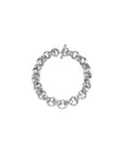 Bamboo Silver Large-link Toggle Necklace