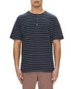 Relaxed Striped Short-sleeve Henley