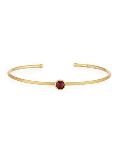 Jaipur 18k Bangle Bracelet W/ Pink Tourmaline