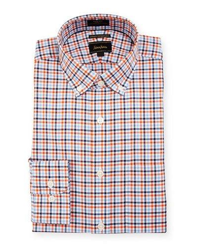 Luxury Tech Trim-fit Plaid-print Dress