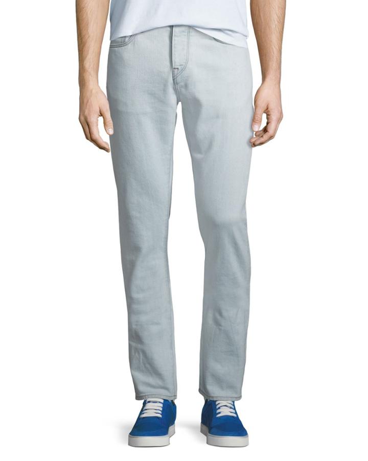 Men's 80s Straight-fit Stretch Jeans, Ice Blue