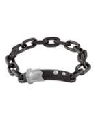 Two-tone Cable-chain Bracelet W/ Diamond Pave