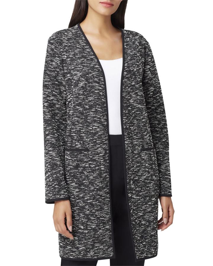Open Metallic Tweed Topper Jacket