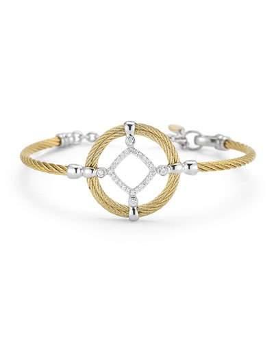 Open Diamond-station Cable Bracelet