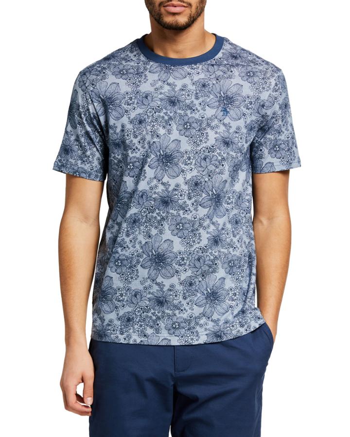 Men's Chambray Floral T-shirt