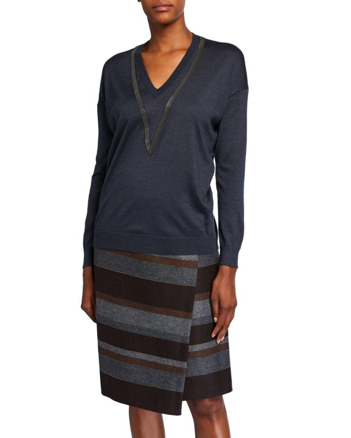 Cashmere Silk Monili-beaded